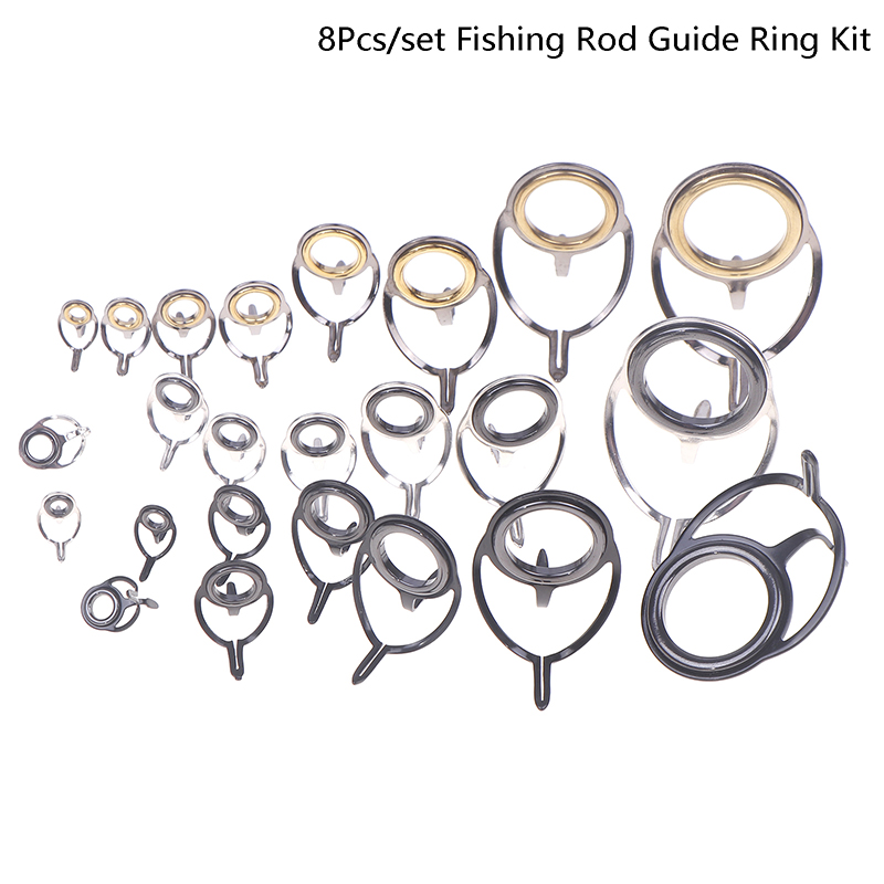 8 قطعة معالجة الصيد الفولاذ ال - مراجعة Fishing Rod Building Kit وسعره