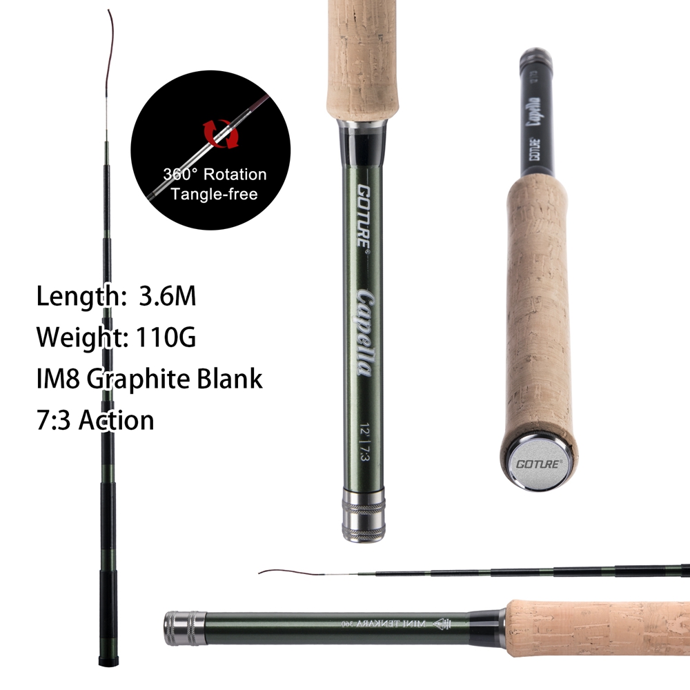 Goture Tenkara يطير الصيد رود  - مراجعة Fishing Rod Carbon Fiber وسعره