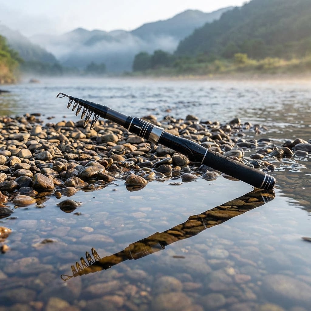 قصبة صيد تلسكوبية خفيفة الوزن  - مراجعة Fishing Rod Travel وسعره