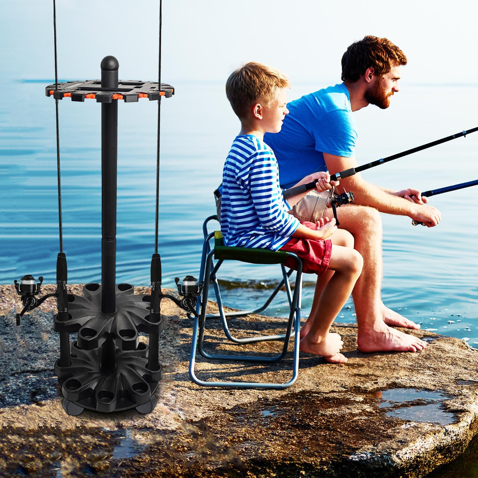 حاملات قصبات الصيد، حامل عمودي - مراجعة Fishing Rod Rack وسعره