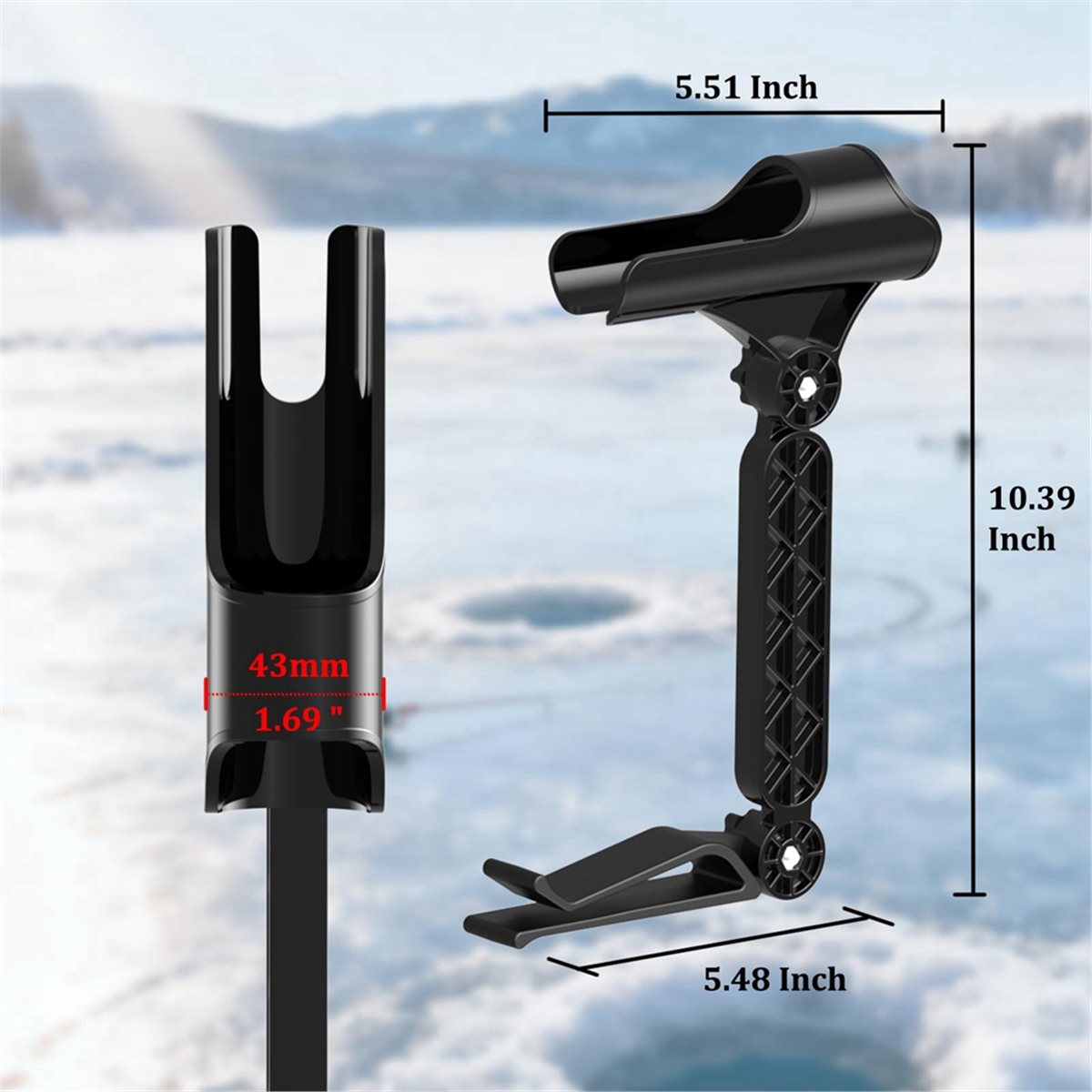 حامل صنارة صيد الجليد القابل ل - مراجعة Fishing Rod Holder وسعره