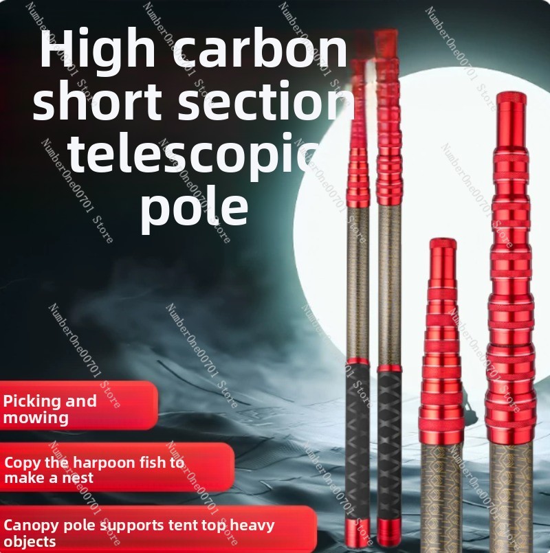 قصبة صيد قصيرة خفيفة الوزن للغ - مراجعة Fishing Rod Telescopic وسعره