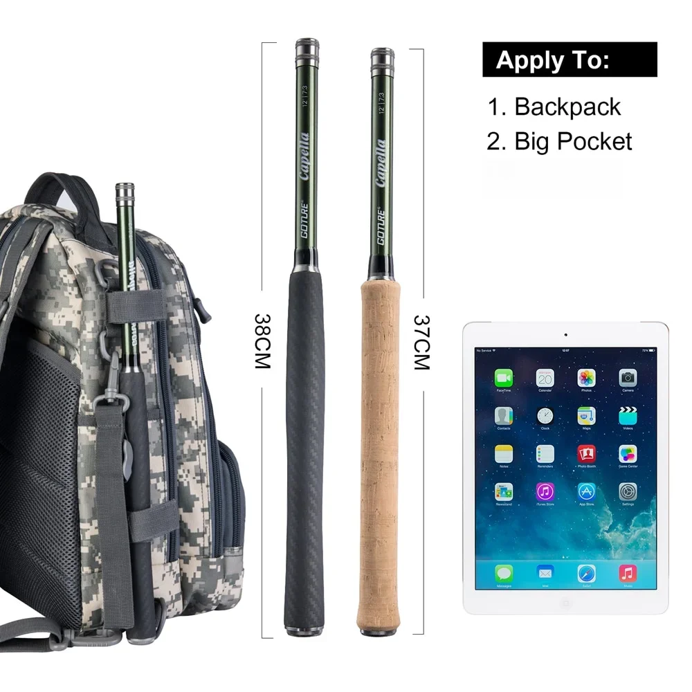 طقم صيد السمك بالذباب من جوتور - مراجعة Fishing Rod Carbon Fiber وسعره